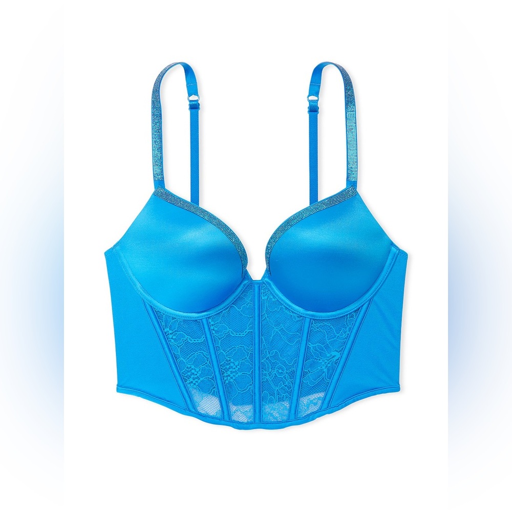 Victoria's Secret Vibrant Blue bombshell Lace Bra $85 new